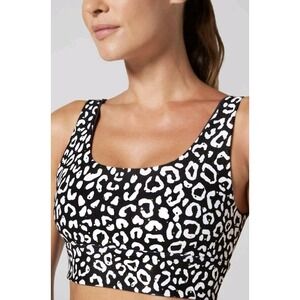 NEW WITH Wear It To Heart Jill Bra With Foil Sweet Spot Print XS Yoga Active Gym